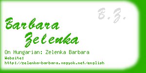 barbara zelenka business card